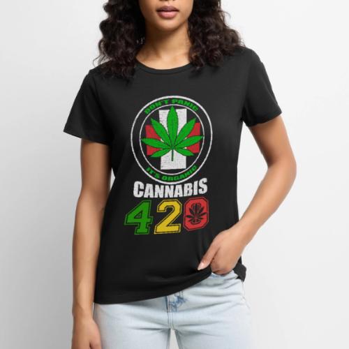 Lighthearted 420 Organic Ganja Weed Marijuana Desi - Women's Premium T-Shirt