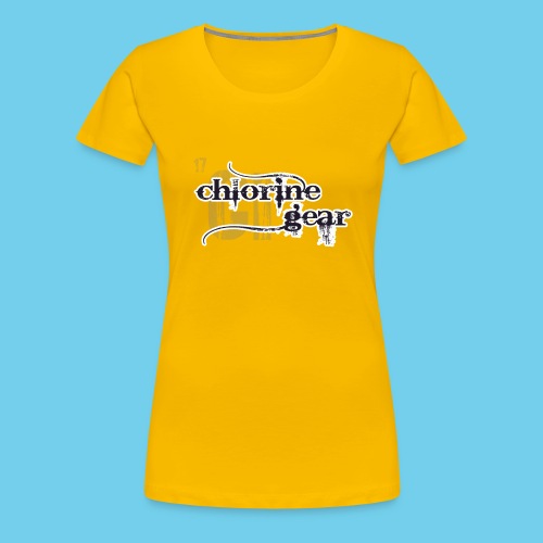 Chlorine Gear Textual stacked Periodic backdrop - Women's Premium T-Shirt