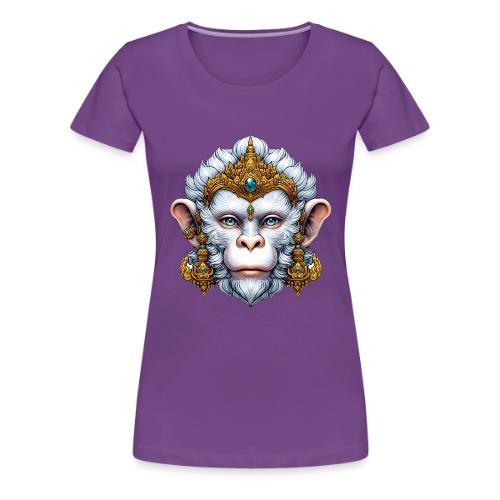 Thai Hanuman Monkey Deity Mask - Women's Premium T-Shirt