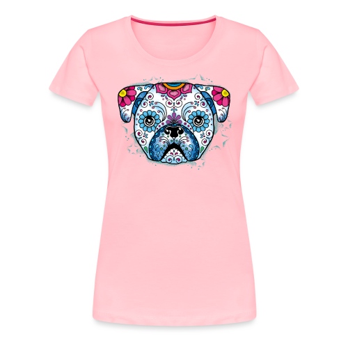 Puppy Sugar Skull - Women's Premium T-Shirt