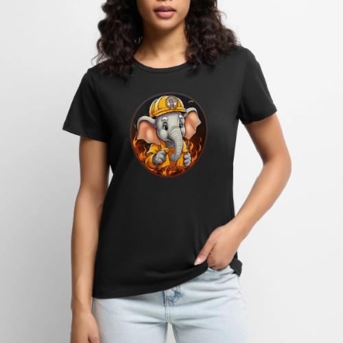 Elephant Firefighter - Women's Premium T-Shirt