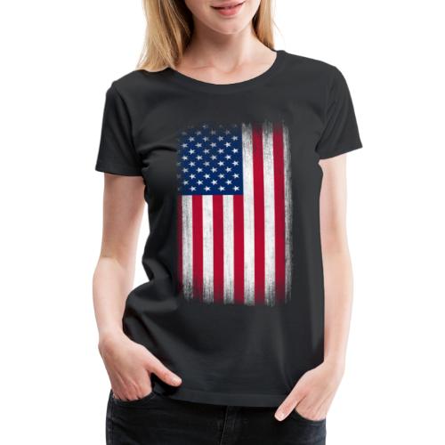 USA Flag Grunge Retro Look - Women's Premium T-Shirt