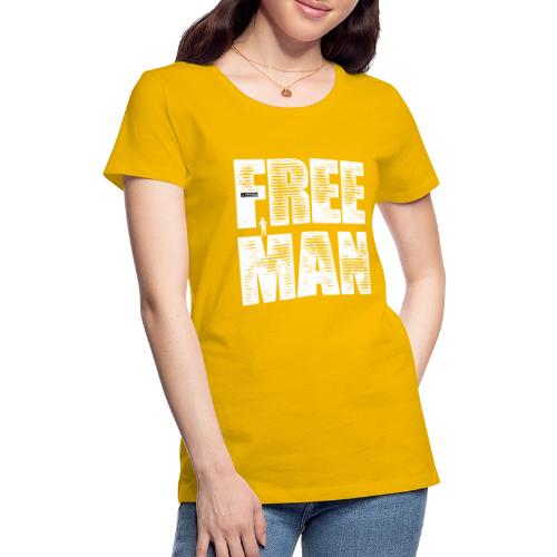 FREE MAN - White Graphic - Women's Premium T-Shirt