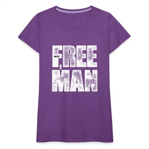 FREE MAN - White Graphic - Women's Premium T-Shirt