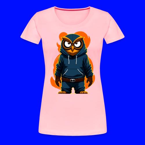 Owl With Hoodie - Women's Premium T-Shirt
