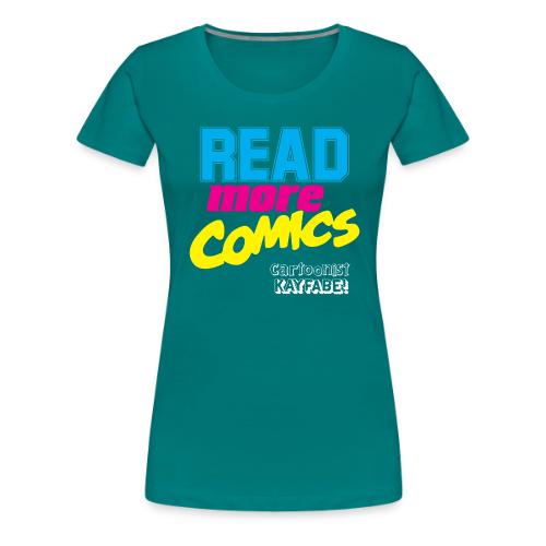 Read More Comics (Dark Shirt design) - Women's Premium T-Shirt
