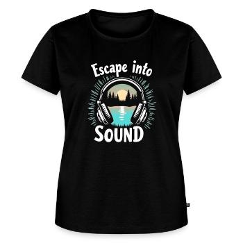 Headphone Junkies Immersive Audio Premium Sound - Women's Premium T-Shirt - black - Front - Selfina (174cm)