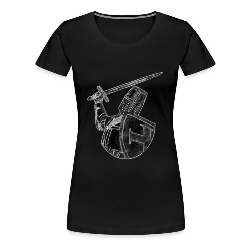 Crusader Black and White - Women's Premium T-Shirt