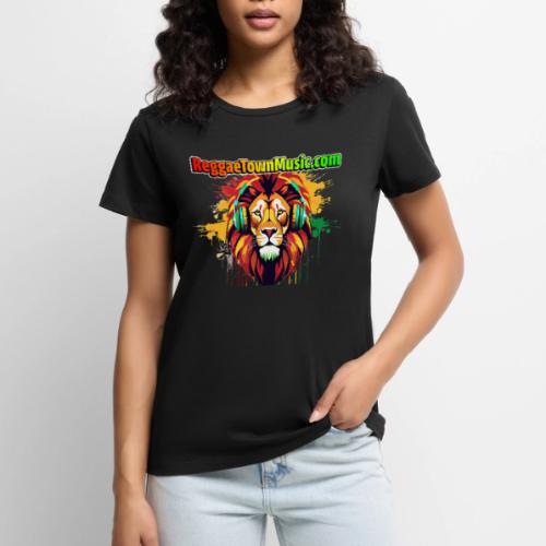 Reggae lion head music vibrant rasta dj art tee - Women's Premium T-Shirt
