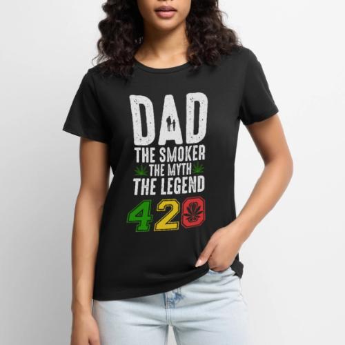 Gleeful Smoking dad The smoker the myth the legend - Women's Premium T-Shirt