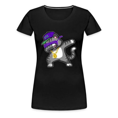 Cat cute dabbing T-Shirt Funny Dab Dance Gift - Women's Premium T-Shirt