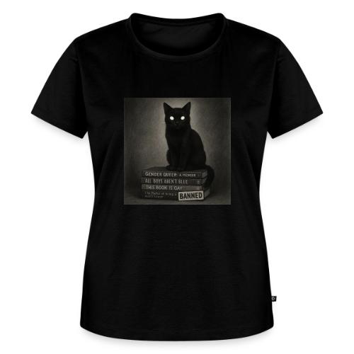 Cat on Banned Books - Women's Premium T-Shirt