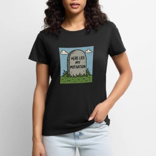 Motivations Cartoon Tombstone - Women's Premium T-Shirt