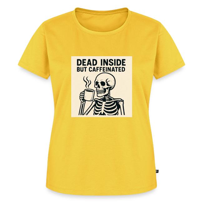 Skeleton Sipping Coffee