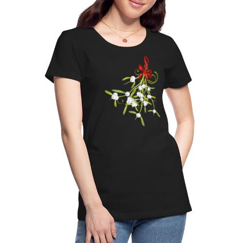 Mistletoe with red ribbon - Women's Premium T-Shirt