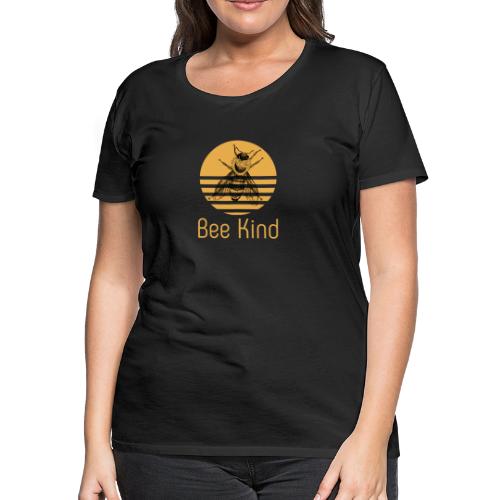 Bee Kind, Retro Vintage Sunset Strips 70s 80s - Women's Premium T-Shirt