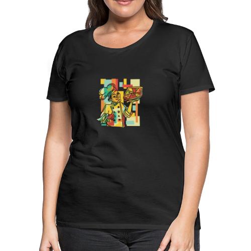 Cubist pizza - arts - Women's Premium T-Shirt