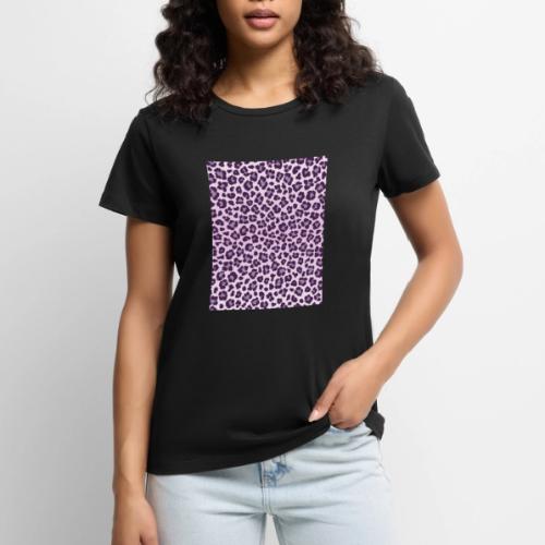 Purple Color Leopard Pattern - Women's Premium T-Shirt