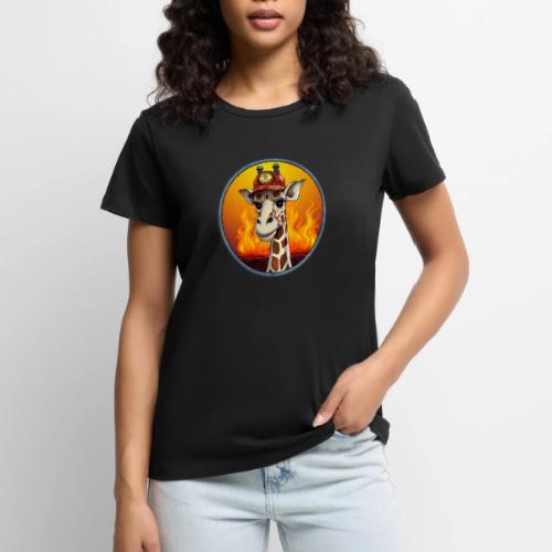 Giraffe Firefighter - Women's Premium T-Shirt