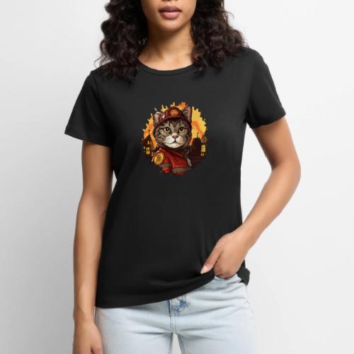 Firefighter cat - Women's Premium T-Shirt