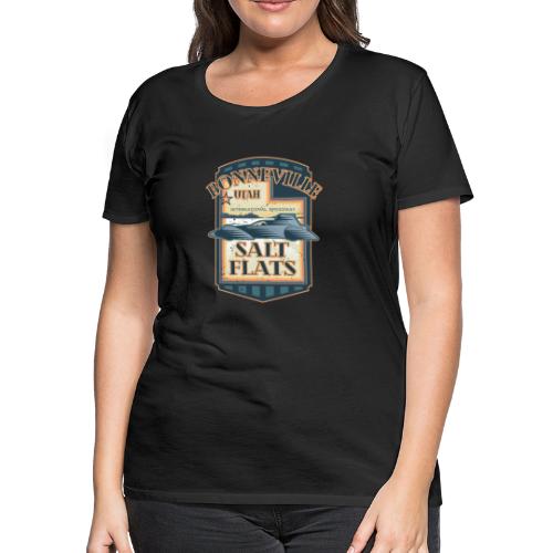 Bonneville Salt Flats Utah Land Speed Retro Design - Women's Premium T-Shirt