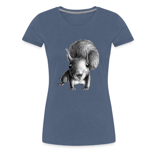 Cute Curious Squirrel - Women's Premium T-Shirt