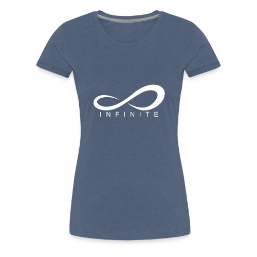 Infinite Logo in White Women's Hoodie - Women's Premium T-Shirt