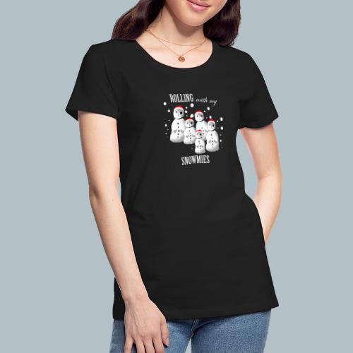 Funny Gangsta Snowmen Ugly Christmas Sweater-Funny - Women's Premium T-Shirt