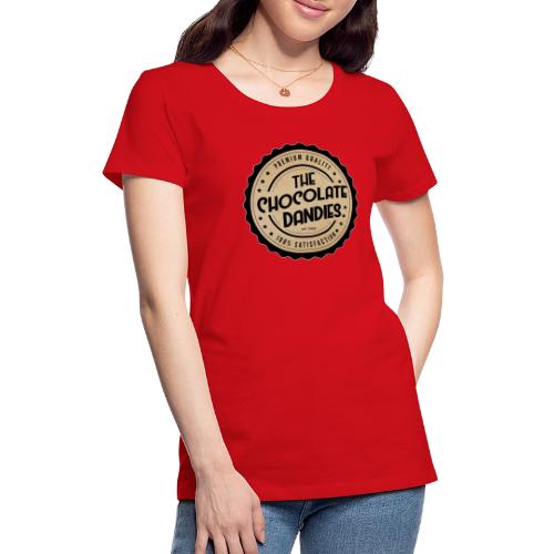 Chocolate Dandies Logo Large White Outline - Women's Premium T-Shirt