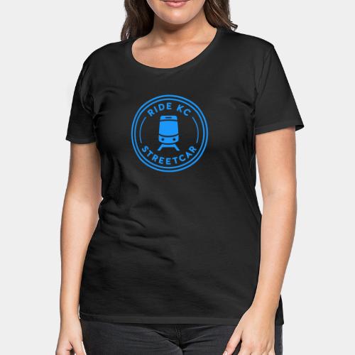 KC Streetcar Stamp Blue - Women's Premium T-Shirt