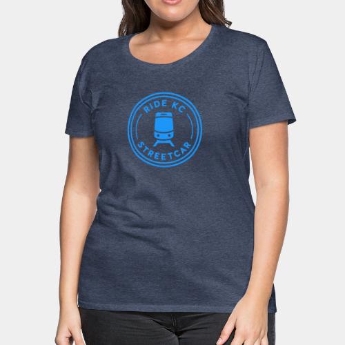 KC Streetcar Stamp Blue - Women's Premium T-Shirt