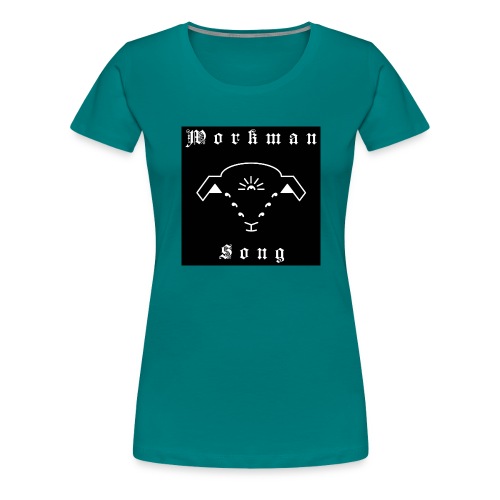 Black Workman Song Lamb Logo & Calligraphy - Women's Premium T-Shirt