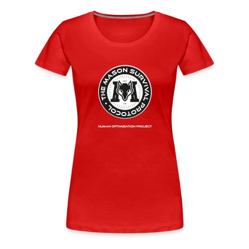 MasonSurvival Protocol White Text - Women's Premium T-Shirt