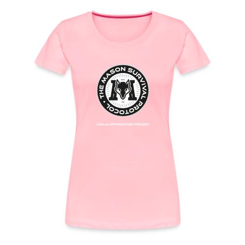 MasonSurvival Protocol White Text - Women's Premium T-Shirt