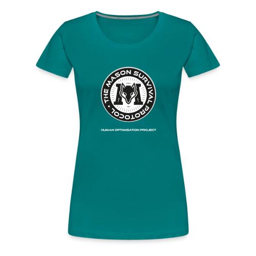 MasonSurvival Protocol White Text - Women's Premium T-Shirt