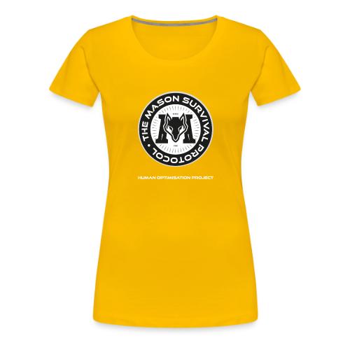 MasonSurvival Protocol White Text - Women's Premium T-Shirt