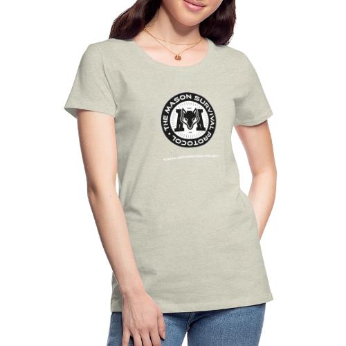 MasonSurvival Protocol White Text - Women's Premium T-Shirt