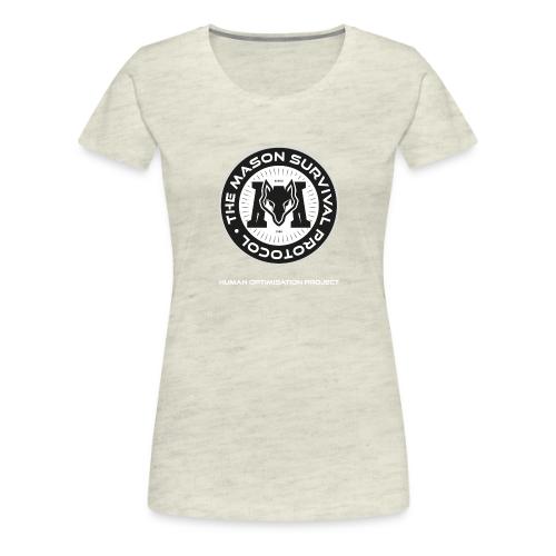 MasonSurvival Protocol White Text - Women's Premium T-Shirt
