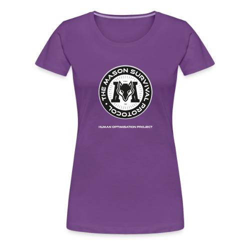 MasonSurvival Protocol White Text - Women's Premium T-Shirt