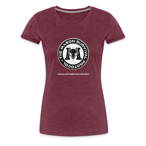 MasonSurvival Protocol White Text - Women's Premium T-Shirt
