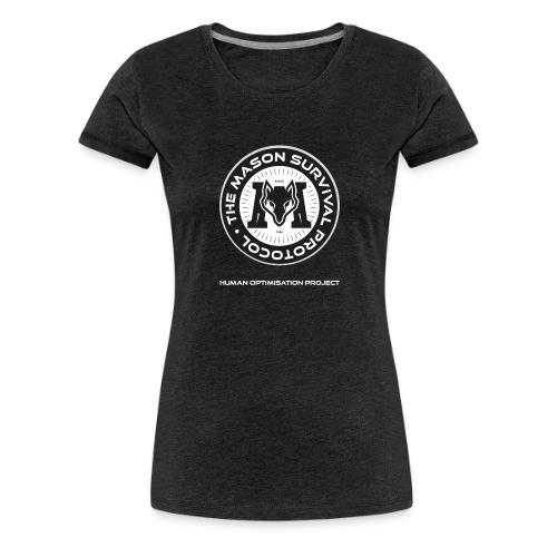 MasonSurvival Protocol White Text - Women's Premium T-Shirt