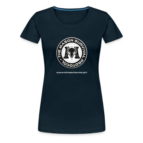 MasonSurvival Protocol White Text - Women's Premium T-Shirt
