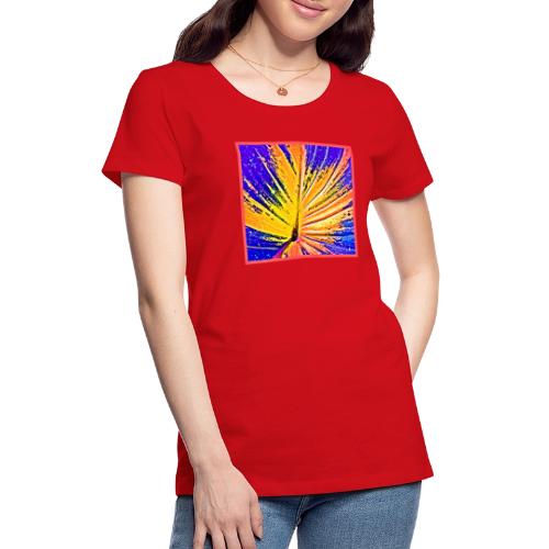 Vibrant Neon Leaf Pattern - Women's Premium T-Shirt
