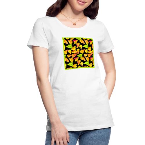 Neon Leaf Art Elegance - Women's Premium T-Shirt