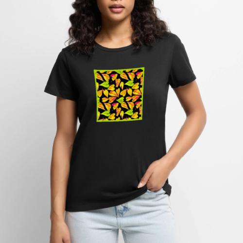 Neon Leaf Art Elegance - Women's Premium T-Shirt