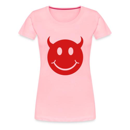 Smiley Devil Face - Women's Premium T-Shirt
