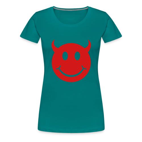 Smiley Devil Face - Women's Premium T-Shirt