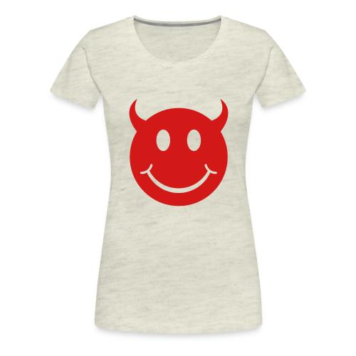 Smiley Devil Face - Women's Premium T-Shirt
