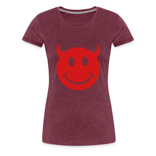 Smiley Devil Face - Women's Premium T-Shirt