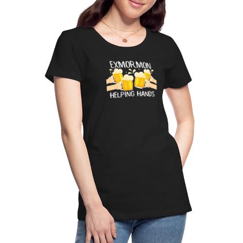 Exmormon Helping Hands white typo - Women's Premium T-Shirt